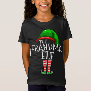 Grandma Elf Group Matching Family Christmas Gift W T-Shirt