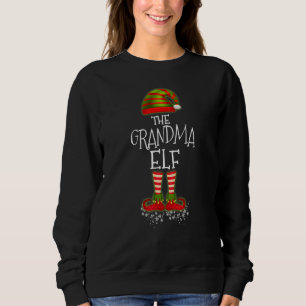 Grandma Elf Matching Family Group Christmas Party  Sweatshirt