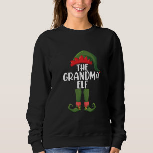 Grandma Elf Matching Family Group Christmas Party Sweatshirt