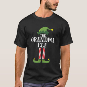 Grandma Elf Matching Family Group Christmas Party T-Shirt