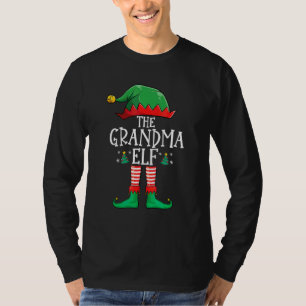 Grandma Elf Matching Group Xmas Funny Christmas Fa T-Shirt