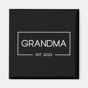 Grandma Est 2023 New Grandmother First Time Magnet