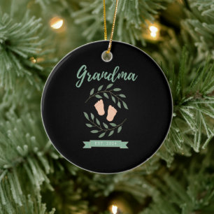 Grandma Est. 2024 Ceramic Tree Decoration