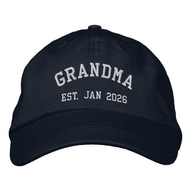 Grandma Est. 2026 Custom Embroidered Hat (Front)