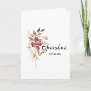 Grandma Est. Year – New Grandma Milestone Card