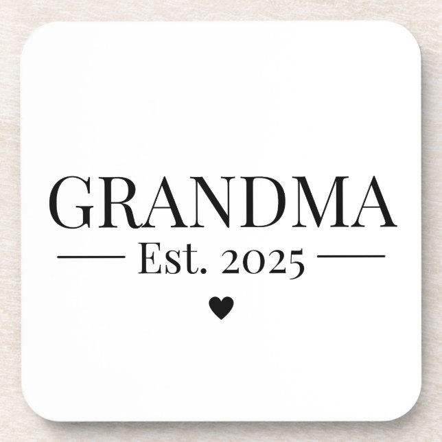 Grandma Established 2025 Coaster (Front)