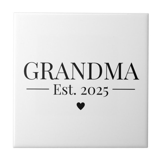 Grandma Established 2025 Tile (Front)