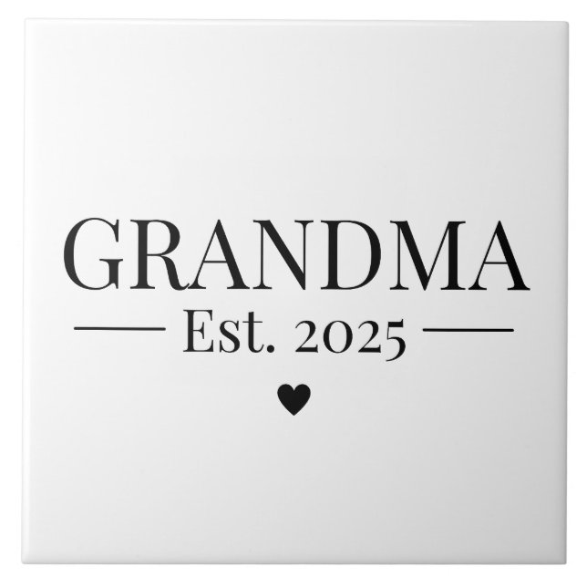 Grandma Established 2025 Tile (Front)