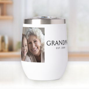 Grandma Established Black Text Photo