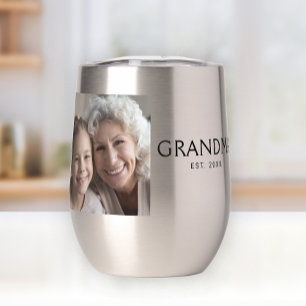 Grandma Established Black Typography Photo