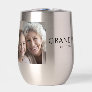 Grandma Established Black Typography Photo