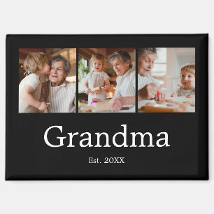 Grandma Established Modern Script 3 Photo Magnet