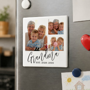 Grandma Established Modern Script 3 Photo Magnet