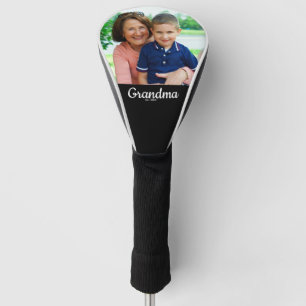 Grandma Established Modern Script Photo Golf Head Cover