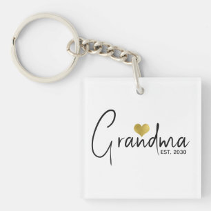 Grandma Established New Grandma Gift  Key Ring