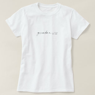 Grandma Established New Grandma Gift T-Shirt