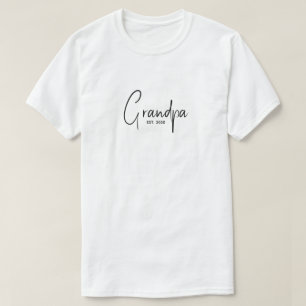 Grandma Established New Grandpa Gift T-Shirt