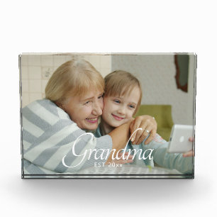 Grandma Established Photo Gift Block