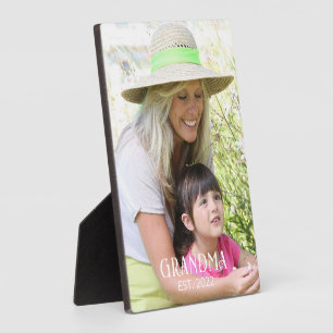Grandma Established Photo Gift  Plaque