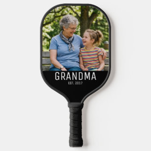 Grandma Established Photo  Pickleball Paddle