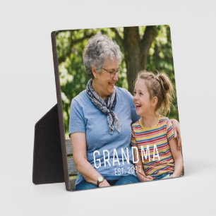 Grandma Established Photo Plaque