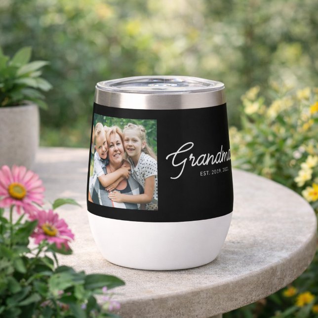 Grandma Established Script Black Photo (Creator Uploaded)