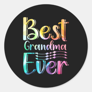 Grandma Ever Gift Graphic Art Text Quote Design Classic Round Sticker