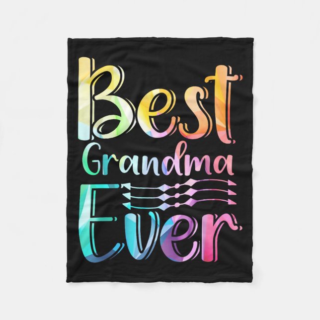 Grandma Ever Gift Graphic Art Text Quote Design  Fleece Blanket (Front)