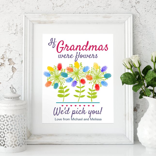 Grandma Fingerprint DIY Activity Template Poster (Creator Uploaded)