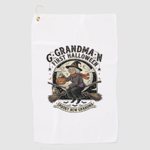 Grandma First Halloween Vintage Witch Shirt_1 Golf Towel