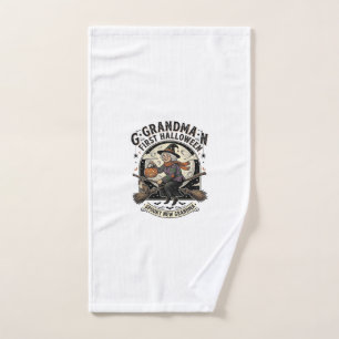 Grandma First Halloween Vintage Witch Shirt_1 Hand Towel