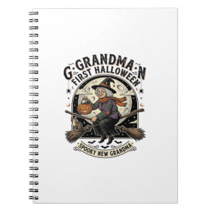 Grandma First Halloween Vintage Witch Shirt_1 Notebook