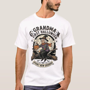 Grandma First Halloween Vintage Witch Shirt_1 T-Shirt