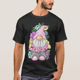 Grandma Floral Gnome Mothers Day Grandma Gift funn T-Shirt
