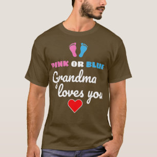 Grandma For Gender Reveal party and Baby Shower T-Shirt