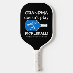 Grandma Funny Pickleball Humour Cute Fun Typograph Paddle