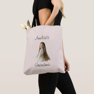 Grandma Gift – Grandchild Name & Photo - Tote Bag