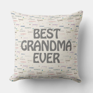 Grandma Gift Grandchildren 3-4 Names Cushion