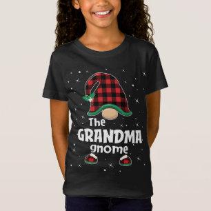 Grandma Gnome Buffalo Plaid Matching Christmas Gif T-Shirt