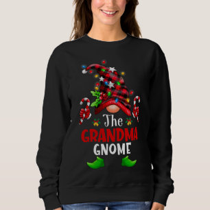 Grandma Gnome Christmas Buffalo Plaid Family Gnome Sweatshirt