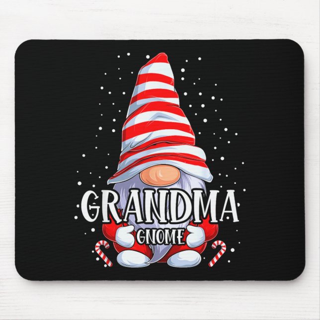 Grandma Gnome Christmas Pajamas Matching Family Gr Mouse Pad (Front)
