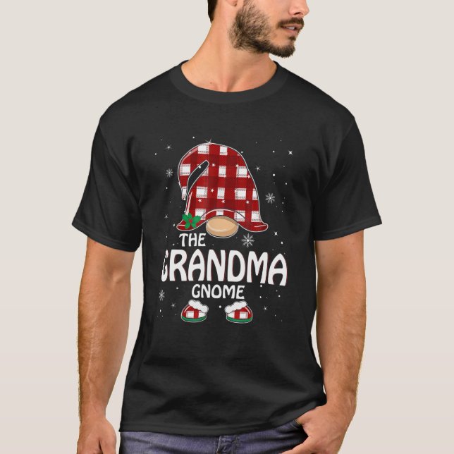 Grandma Gnome Matching Family Group Christmas Part T-Shirt (Front)