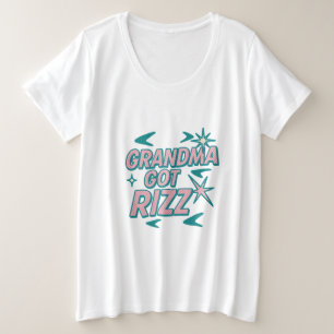 Grandma Got Rizz — Atomic Teal‑Pink Pop Plus Size T-Shirt