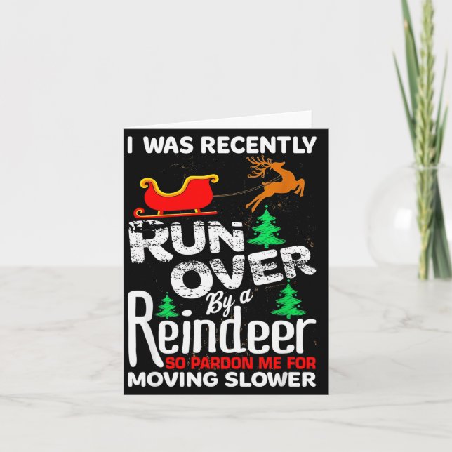 Grandma Got Run Over By A Reindeer Christmas So Pa Card (Front)