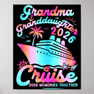 Grandma Granddaughter Cruise 2026 Memories Mothers Poster
