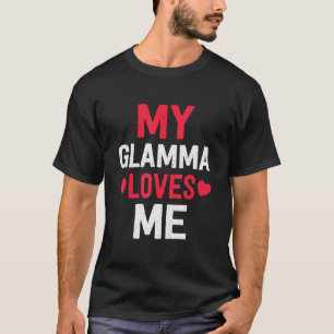 Grandma Grandkids My Loving Glamma Loves Me Family T-Shirt