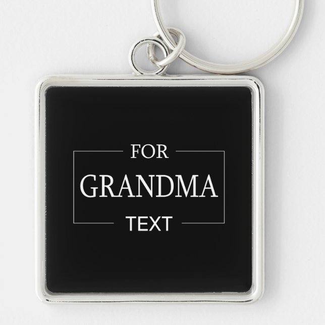 Grandma Grandmother Birthday Personalised Gift  Key Ring (Front)