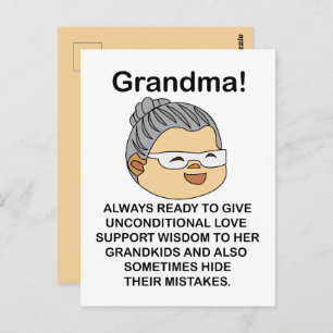 Grandma Grandmother  Postcard