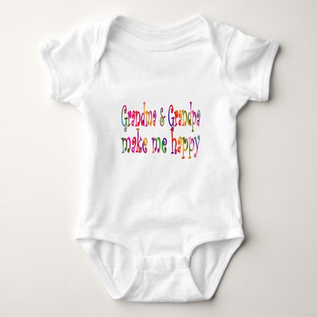 Grandma & Grandpa Baby Bodysuit (Front)
