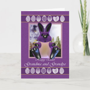 Grandma & Grandpa Easter Card, with Easter Bunny Holiday Card